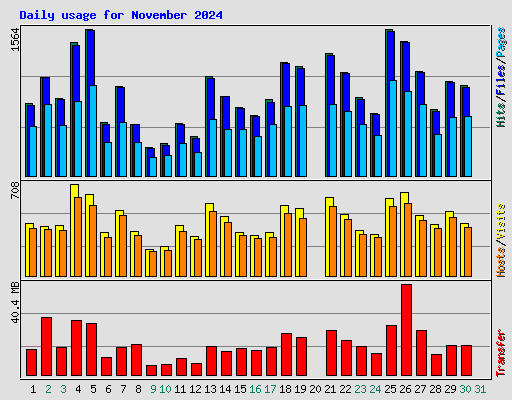 Daily usage for November 2024