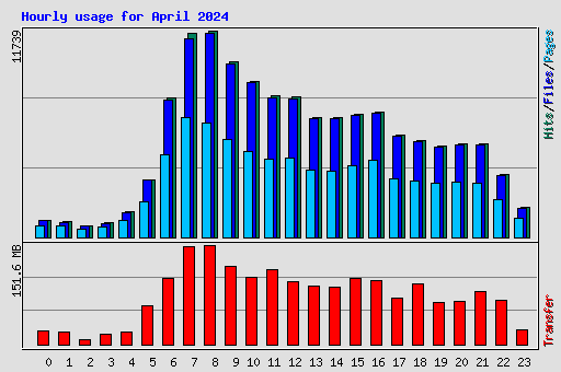 Hourly usage for April 2024