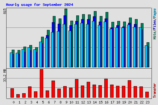 Hourly usage for September 2024
