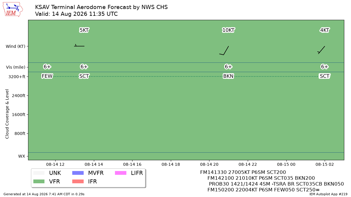 TAF Visualization for KSAV